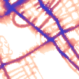 Daytime road noise heatmap for SW5 9LA