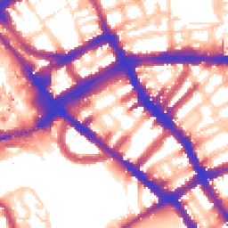 Daytime road noise heatmap for SW5 9NN