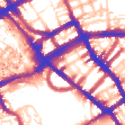 Daytime road noise heatmap for SW5 9PG