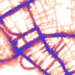 Daytime road noise heatmap for SW5 9QJ