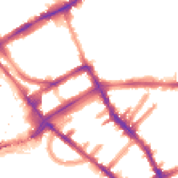Night-time road noise heatmap for SW5 9QJ