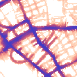 Daytime road noise heatmap for SW5 9RH