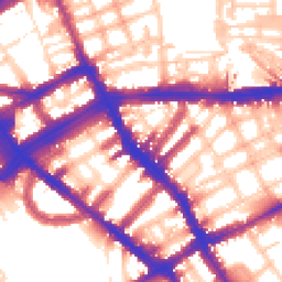 Daytime road noise heatmap for SW5 9RU