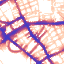 Daytime road noise heatmap for SW5 9RZ