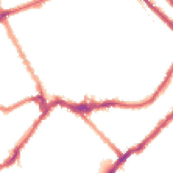 Night-time road noise heatmap for SW6 1AN