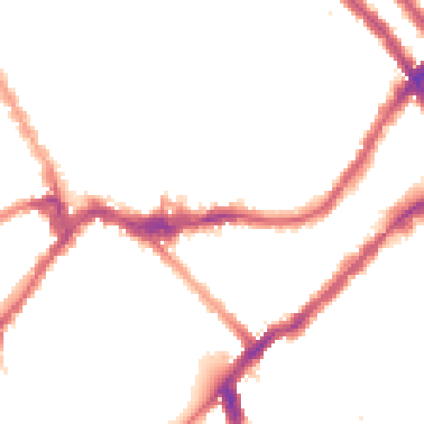 Night-time road noise heatmap for SW6 1DL
