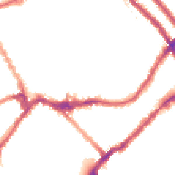 Night-time road noise heatmap for SW6 1DR