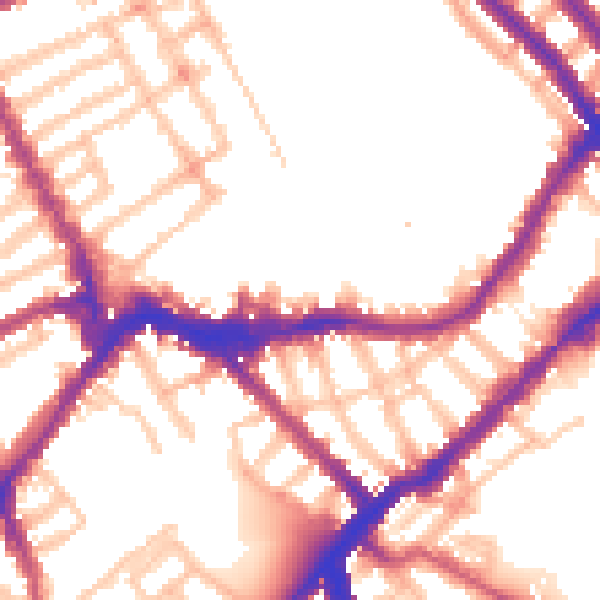 Daytime road noise heatmap for SW6 1DS