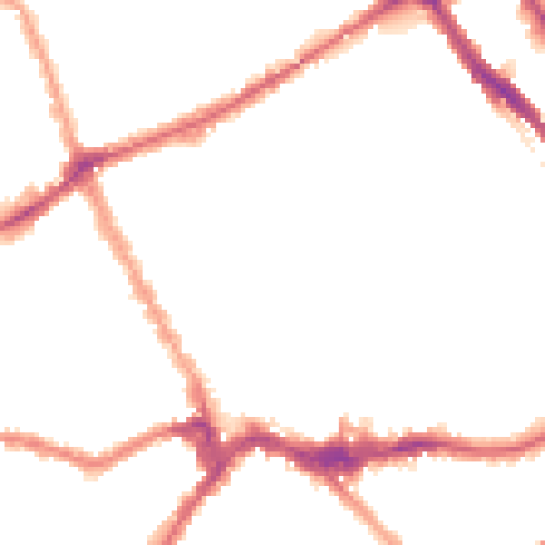 Night-time road noise heatmap for SW6 1DW
