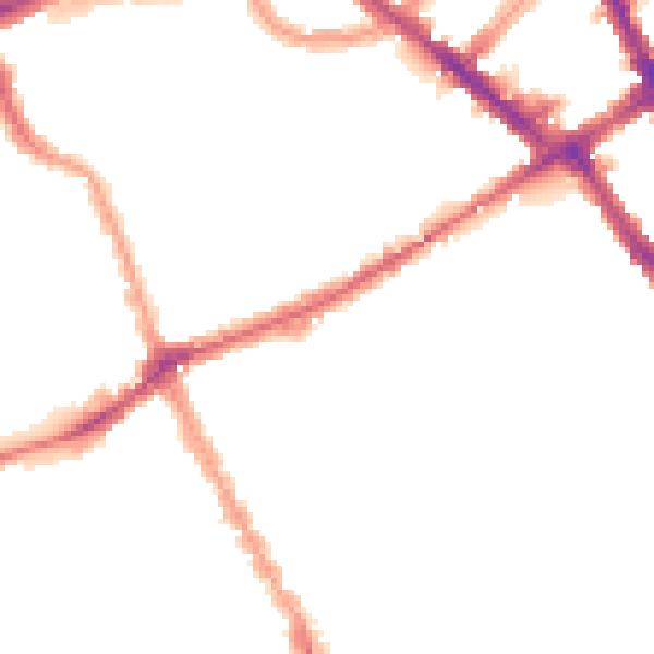Night-time road noise heatmap for SW6 1DY