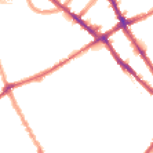 Night-time road noise heatmap for SW6 1DZ