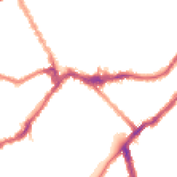 Night-time road noise heatmap for SW6 1EL