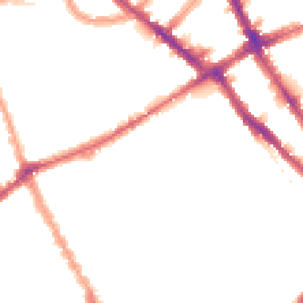 Night-time road noise heatmap for SW6 1EQ