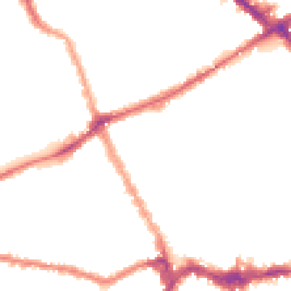 Night-time road noise heatmap for SW6 1RE