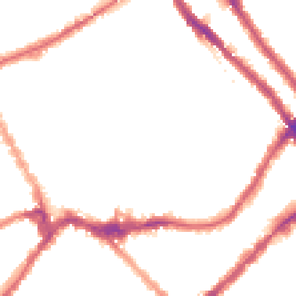 Night-time road noise heatmap for SW6 1SN