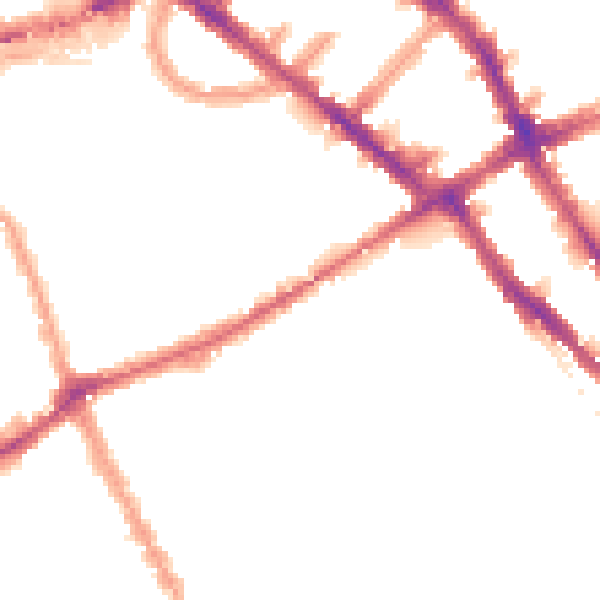 Night-time road noise heatmap for SW6 1TX