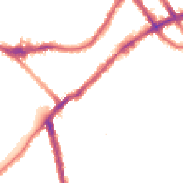 Night-time road noise heatmap for SW6 2ER