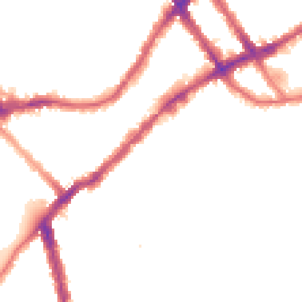 Night-time road noise heatmap for SW6 2EY