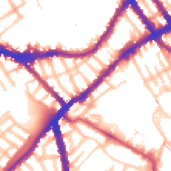 Daytime road noise heatmap for SW6 2HD