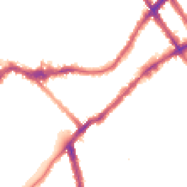 Night-time road noise heatmap for SW6 2HN