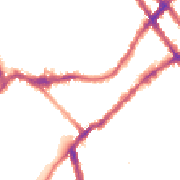 Night-time road noise heatmap for SW6 2JW