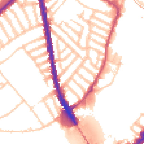 Daytime road noise heatmap for SW6 2LT