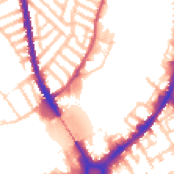 Daytime road noise heatmap for SW6 2QE