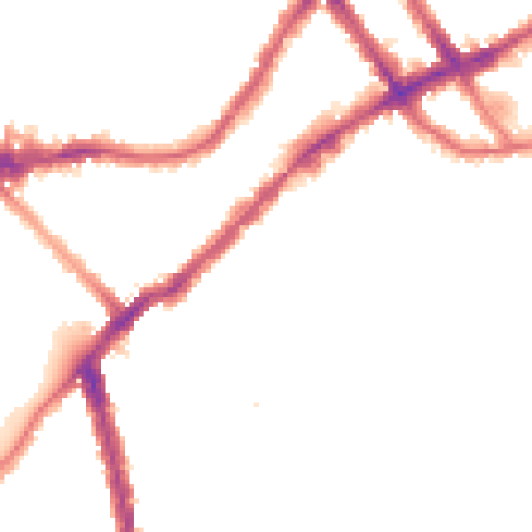 Night-time road noise heatmap for SW6 2YA