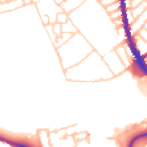 Daytime road noise heatmap for SW6 3BH