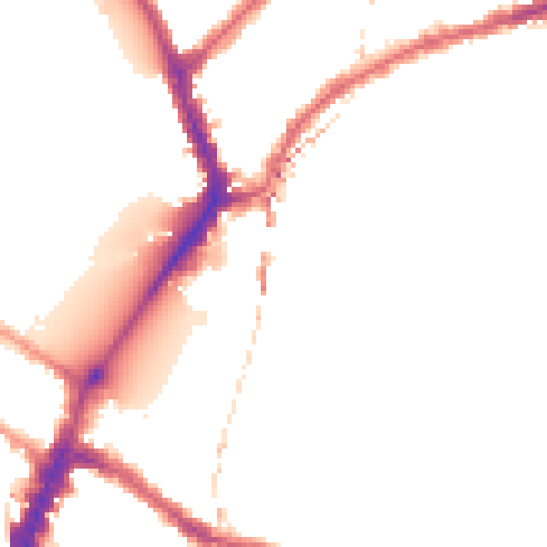 Night-time road noise heatmap for SW6 3PA