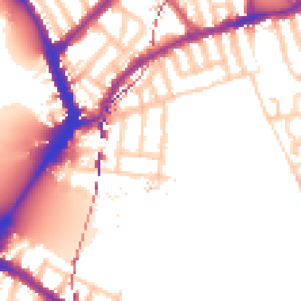 Daytime road noise heatmap for SW6 3PL