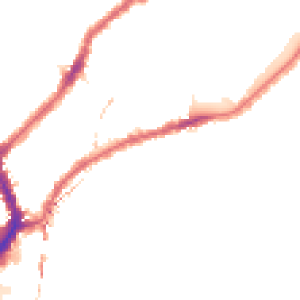 Night-time road noise heatmap for SW6 3QA