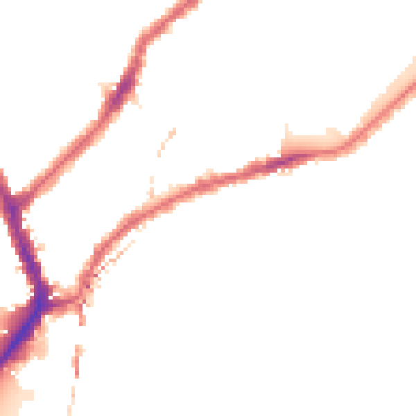 Night-time road noise heatmap for SW6 3QJ