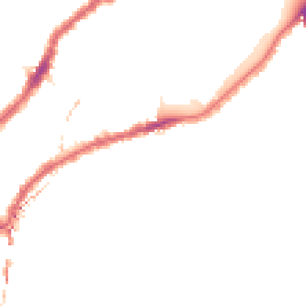 Night-time road noise heatmap for SW6 3RA