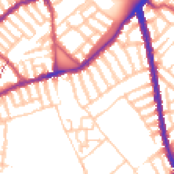 Daytime road noise heatmap for SW6 3TB