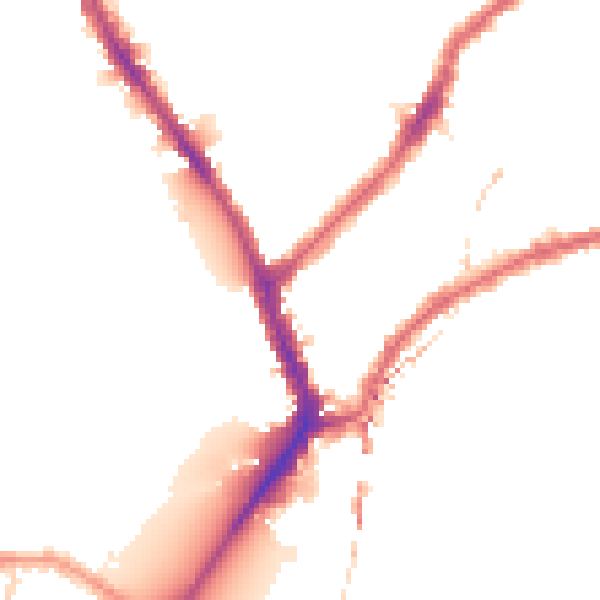 Night-time road noise heatmap for SW6 4NP