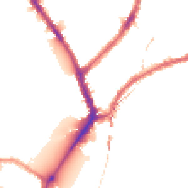 Night-time road noise heatmap for SW6 4NT