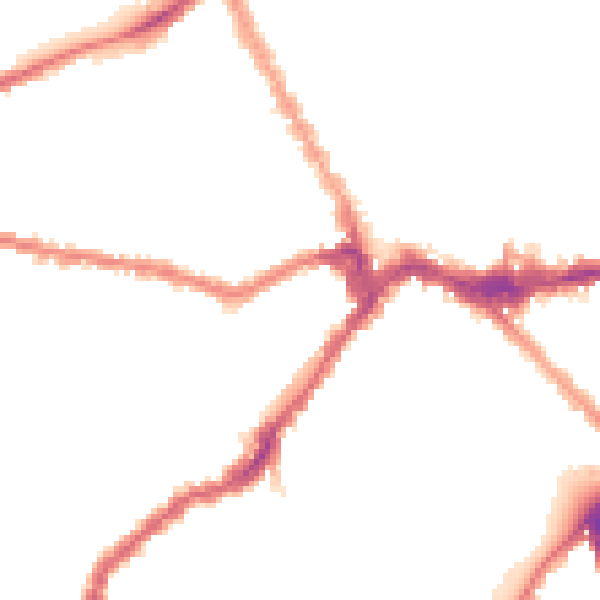 Night-time road noise heatmap for SW6 5BE
