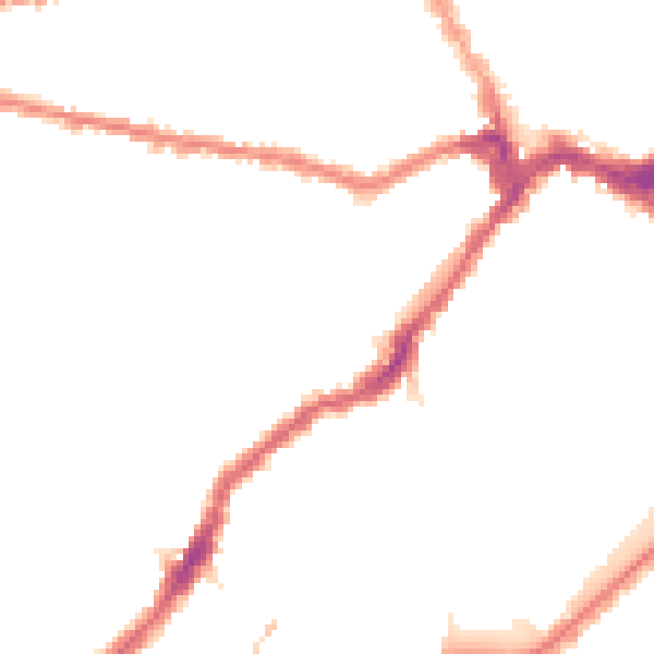 Night-time road noise heatmap for SW6 5BL