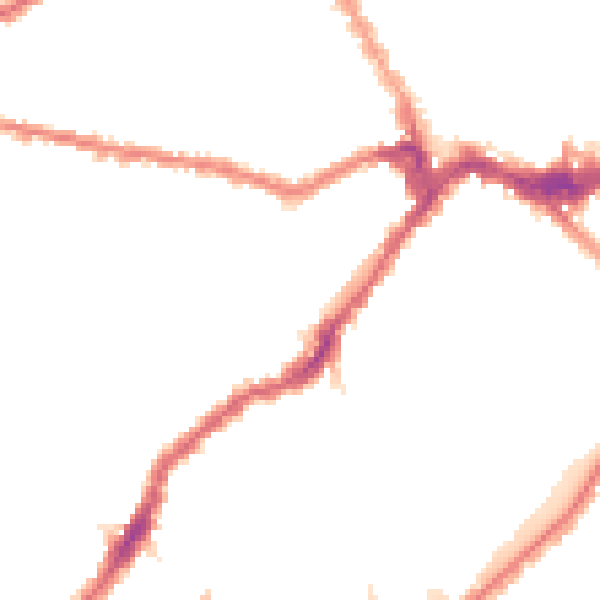 Night-time road noise heatmap for SW6 5BT