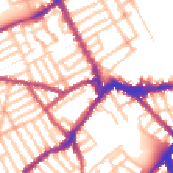Daytime road noise heatmap for SW6 5DA