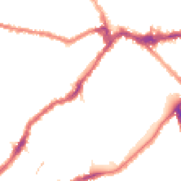 Night-time road noise heatmap for SW6 5TL