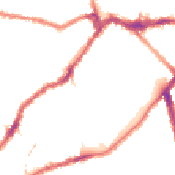 Night-time road noise heatmap for SW6 5TP