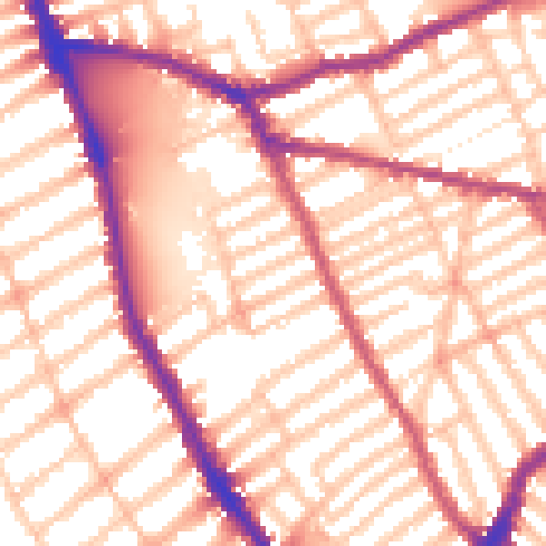 Daytime road noise heatmap for SW6 6AD