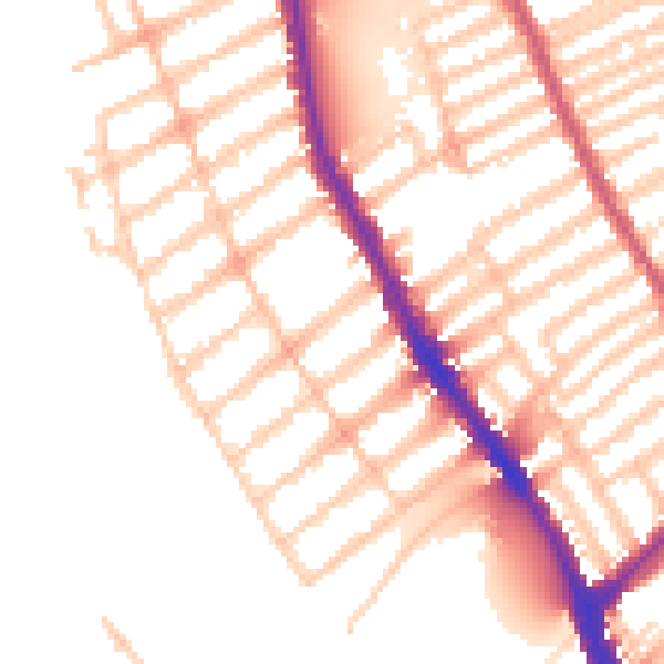 Daytime road noise heatmap for SW6 6HE