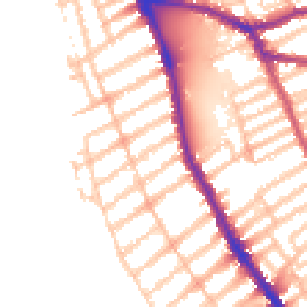 Daytime road noise heatmap for SW6 6JZ