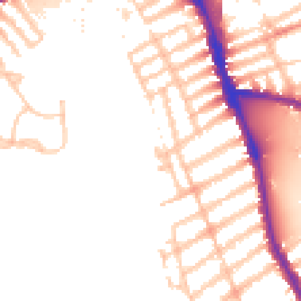 Daytime road noise heatmap for SW6 6LE