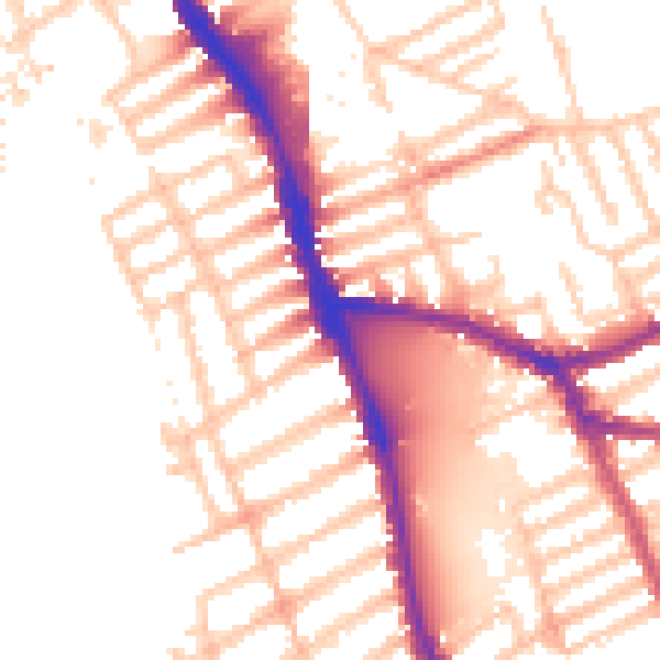 Daytime road noise heatmap for SW6 6LL
