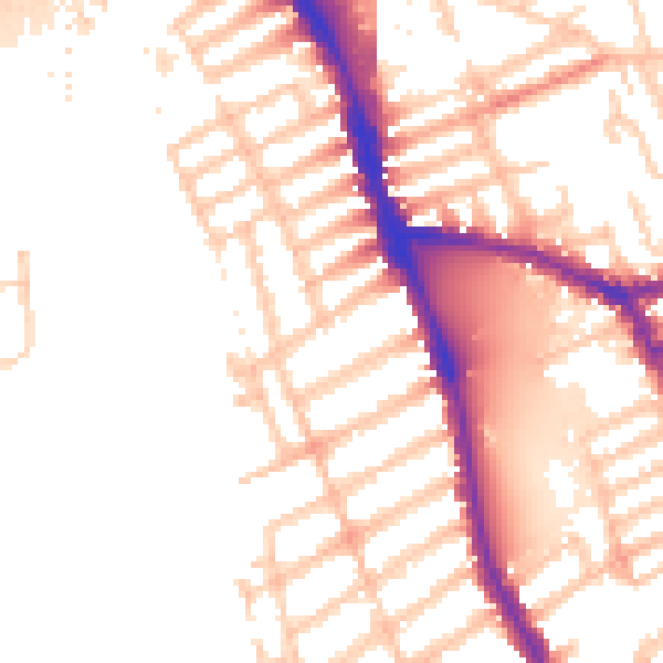 Daytime road noise heatmap for SW6 6LP
