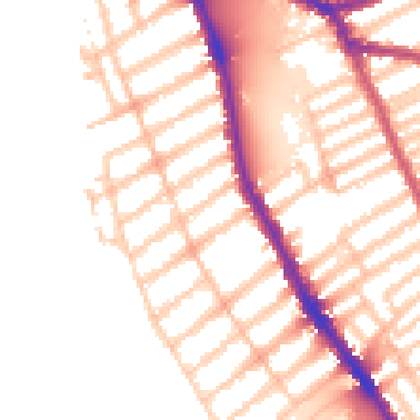 Daytime road noise heatmap for SW6 6NS